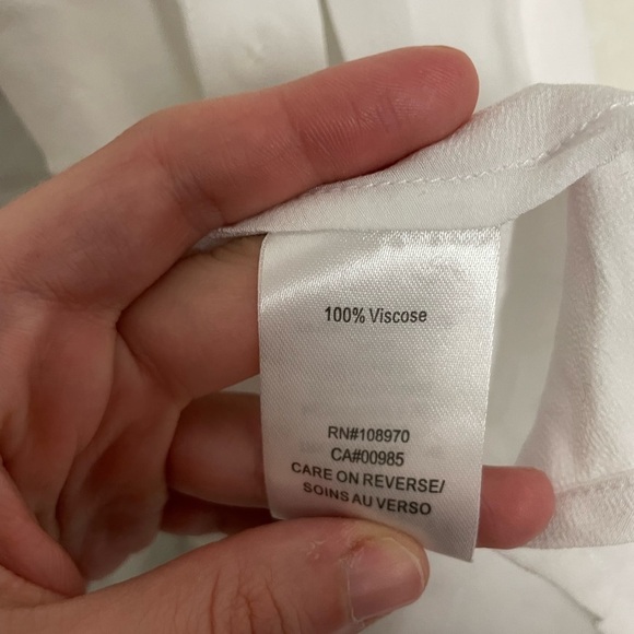 Zac Zac Posen White Button Down Shirt Black Piping - Picture 9 of 9